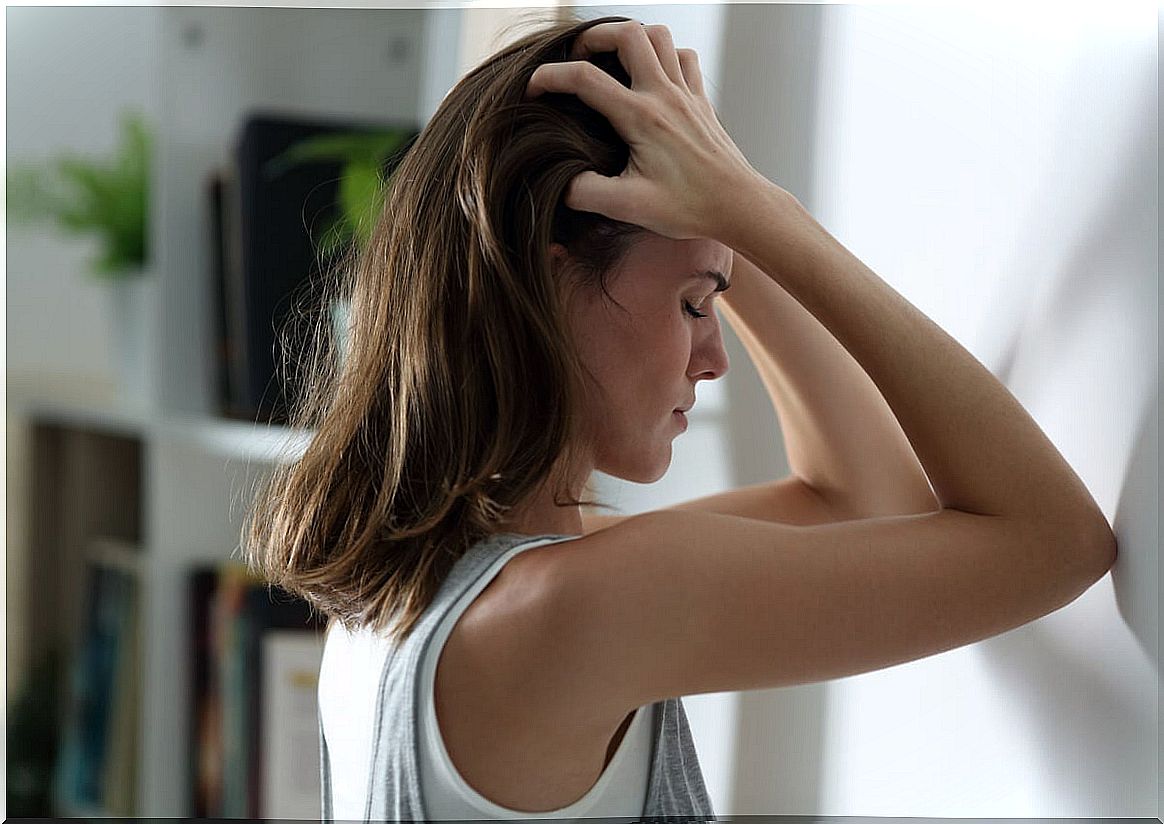 Young girl experiencing anger and physical pain