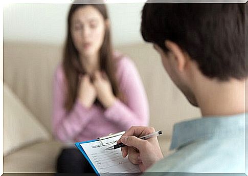 Woman at the psychologist