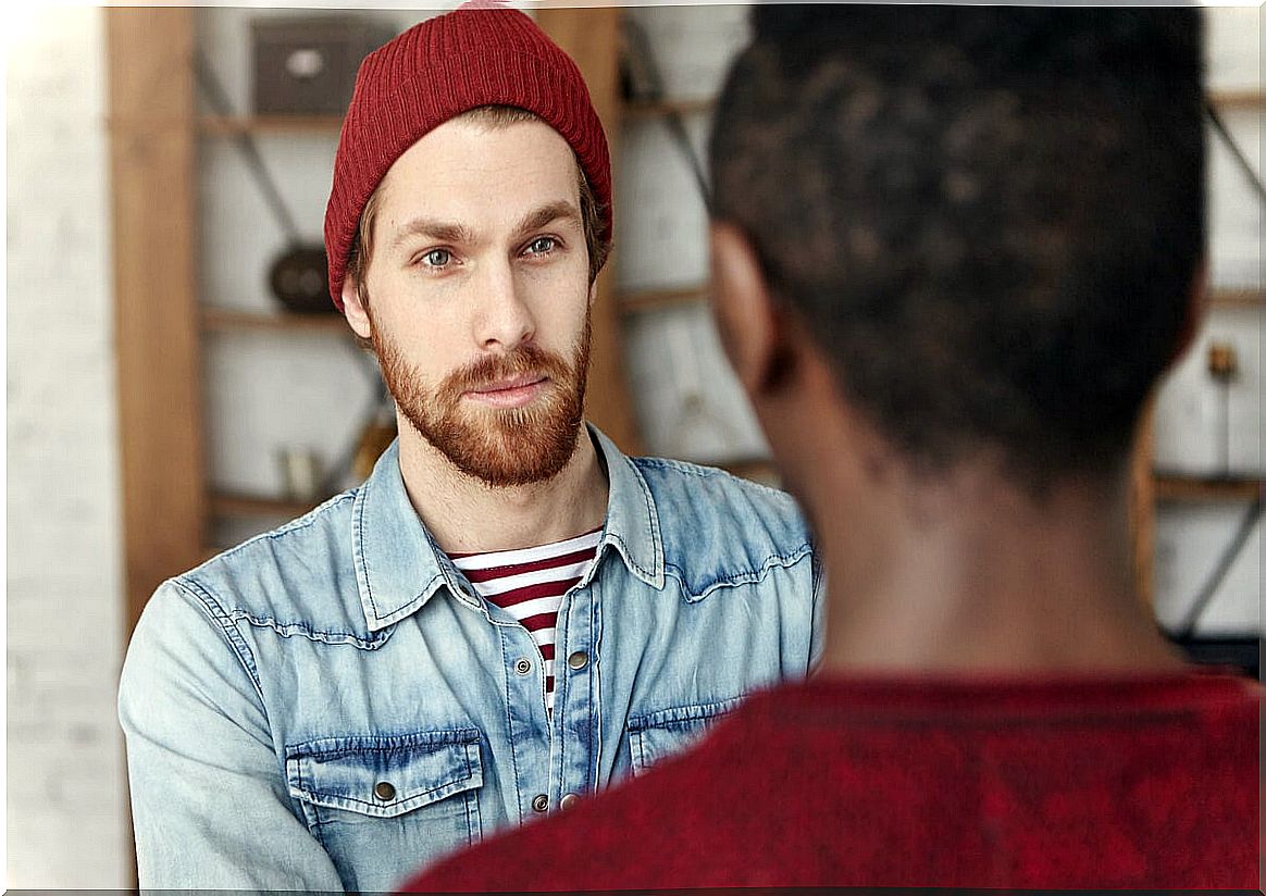 Man talking to his friend