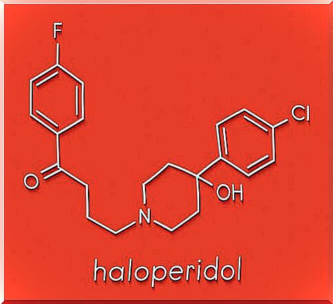 Chemical formula of haloperidol