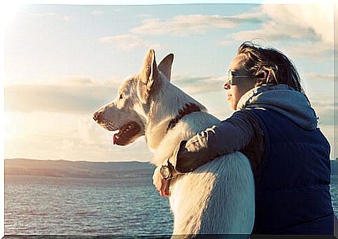 Girl with her dog