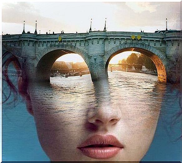 woman face bridge