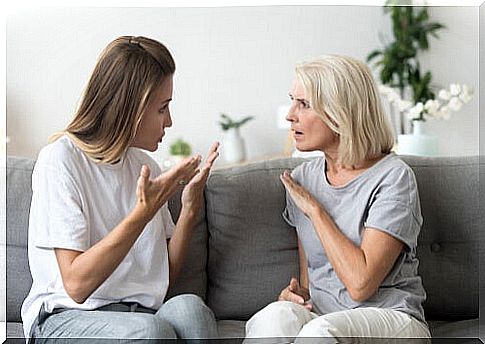 Mother arguing with her daughter