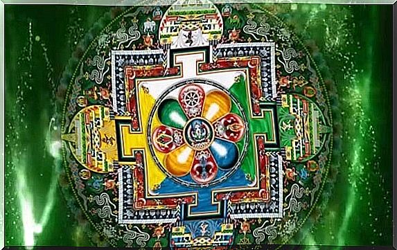 image symbolizing the mantra of the green tara