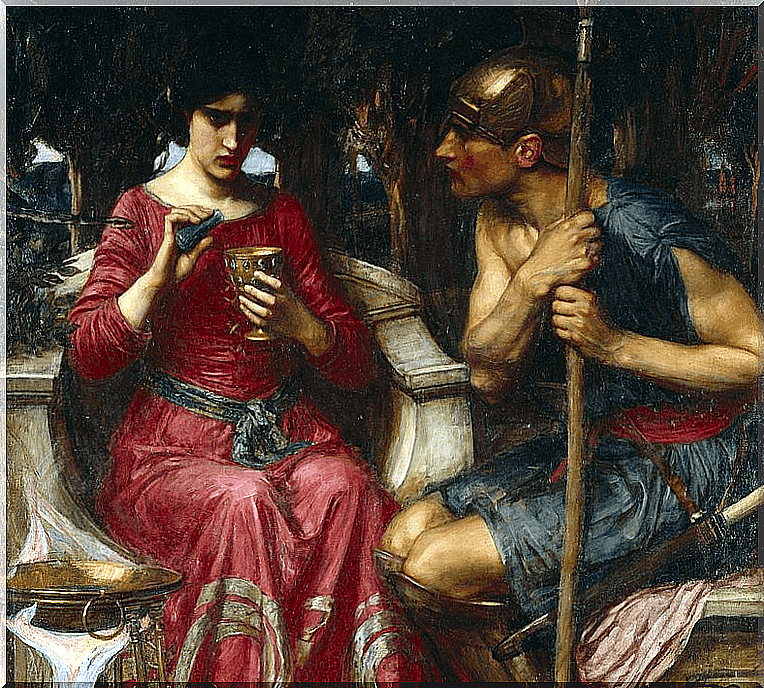 The myth of Medea, the sorceress in love